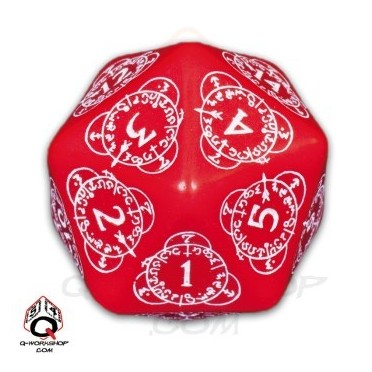 D20 Red & white Card Game Level Counter