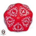 D20 Red & white Card Game Level Counter 0