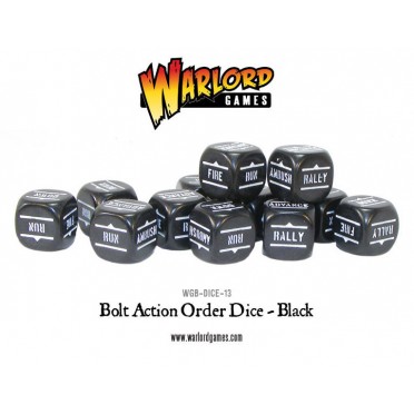 Bolt Action  - Bolt Action Orders Dice packs - Black
