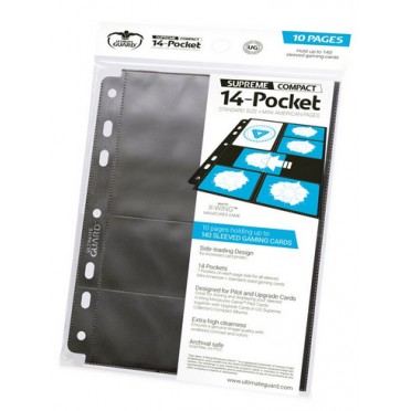 Pack 10 Feuilles 14 Pocket - Taille Standard & Mini American : Noir