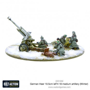 Bolt Action - German Heer 10.5cm leFH 18 Medium Artillery (Winter)