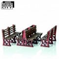 Red Iron Frame Benches 1