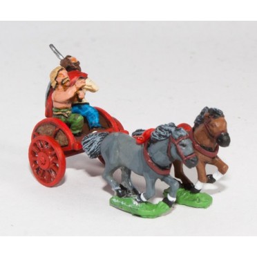 Ancient British / Gallic: Two horse Chariot with driver & chieftain