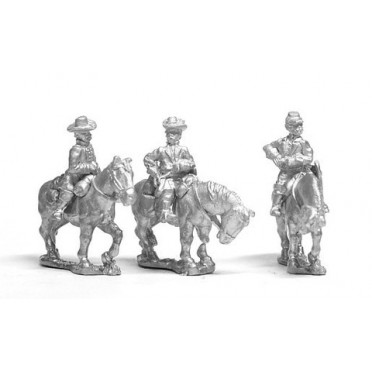 Confederate: Command: Mounted General & two Staff Officers