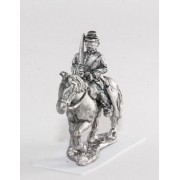 Union or Confederate: Trooper in Kepi with shouldered sword on walking horses