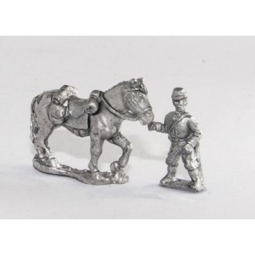 Union or Confederate: Two horse holders in kepi with 4 horses