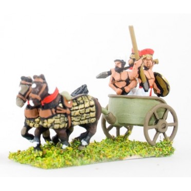 Sea Peoples: 2 Horse Chariot with driver & two javelinmen