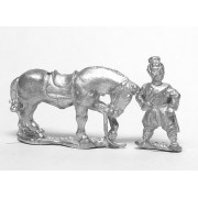Chin Chinese: Early Chinese horse holders, two men with four horses