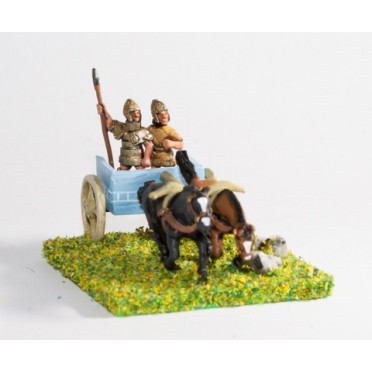 Mycenaean & Minoan Greek: Two horse chariot with driver & longspearman