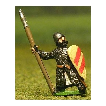 Late Medieval: Isleman / Galloglaich in Mail Coat with Kite Shield & spear