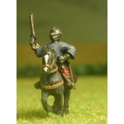 Renaissance 1520-1580AD: "Miller" Man At Arms in Closed Helms & Cassock with two Pistols on Unarmoured Horse