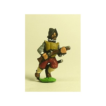 Spanish & English 1559-1605AD: Musketeer in Morion, advancing