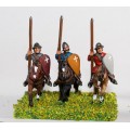 Mounted Sergeants in Conical Helms and Cloth Tunic, with Kite Shield & Lance on Unarmoured Horse 0
