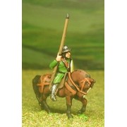 Mounted Sergeants, in Assorted Helms & Mail Coat, with Large shield & Lance on Unarmoured Horse