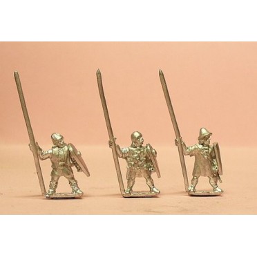 Medium Infantry in assorted helms with Long Spear & Large Shield