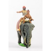 Classical Indian: General & driver mounted on elephant