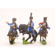French: Cavalry: Command: Hussar Officer, Standard Bearer & Trumpeter