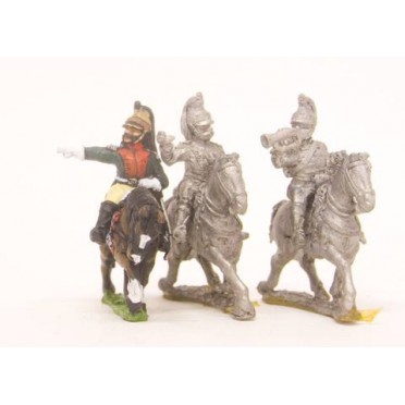 French: Cavalry: Command: Dragoon Officer, Standard Bearer, Trumpeter