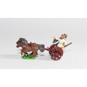 Scots Irish: Two horse Chariot with javelinman and driver