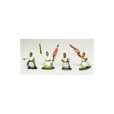 Tang & Sui Chinese: 3 Officers & 3 Standard Bearers
