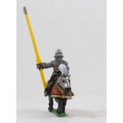 Polish 1350-1480: Mounted Knight 1400-1480 in Plate Armour, shieldless, on Armoured Horse