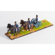 British: Limber with seated gunner, four horses & two drivers