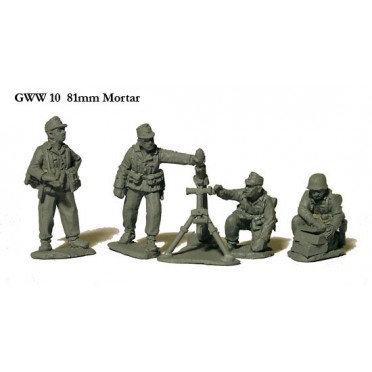 Perry Miniatures : 81mm Mortar and 4 crew