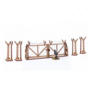 4x Corner Barber Wire Fences and gate