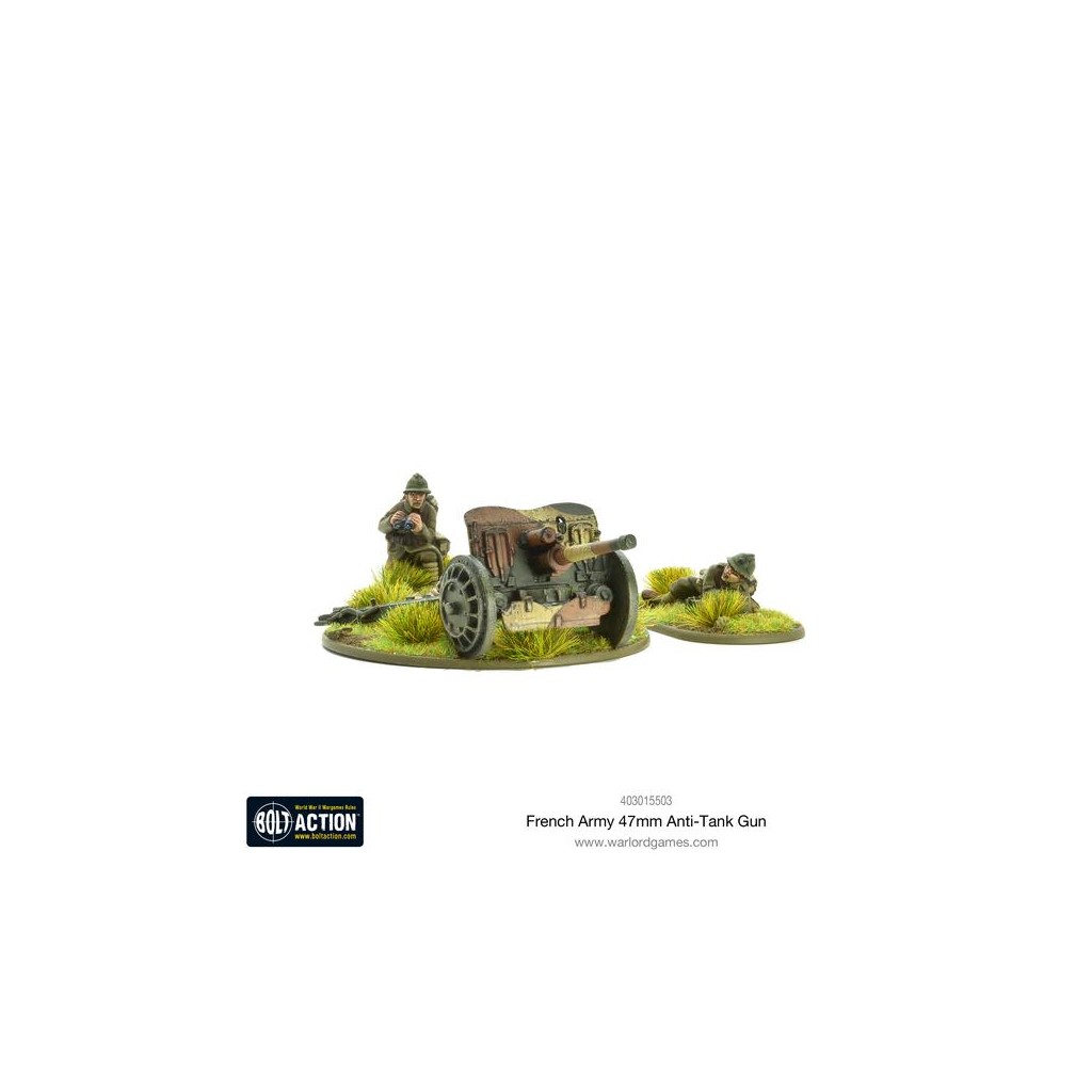 Figurine Warlord Games – Canon Antichar Français 47mm Mle 1937 Pour Bolt Action (Seconde Guerre Mondiale)