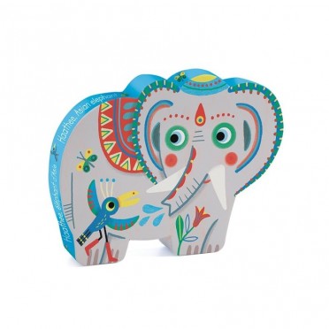 Puzzle Silhouette - Haathee Éléphant d'Asie - 24 Pièces