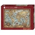 Puzzle - Map Art the World - 2000 Pièces 0