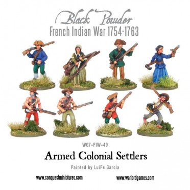 French Indian War - Armed Colonial Settlers