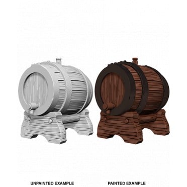Wizkids Deep Cuts Unpainted Miniatures - Keg Barrels