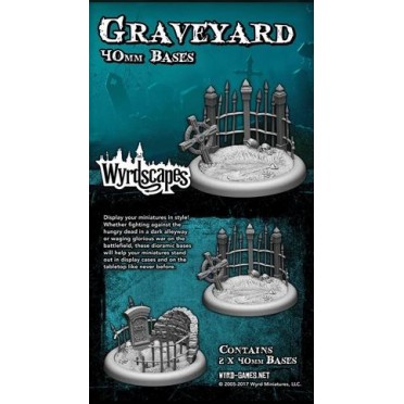Wyrdscape Bases - 2x Graveyard 40mm