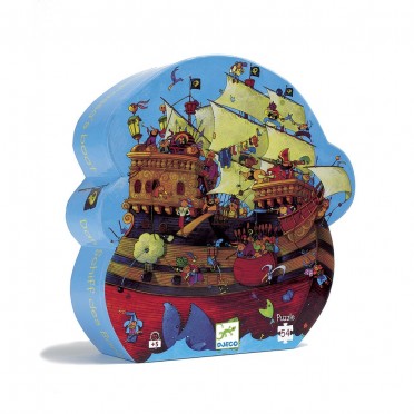 Puzzle silhouette - Le bateau de Barberousse- 54 pièces