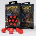 RuneQuest Red & Gold Dice Set (7) 1