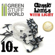 10x Lampadaires muraux avec LED