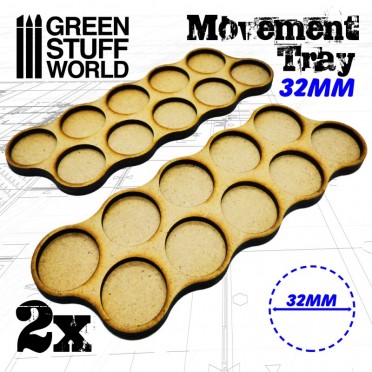 MDF Movement Trays 10 x 32mm