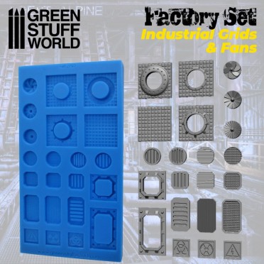Silicone Mold - Industrial Grids and Fans