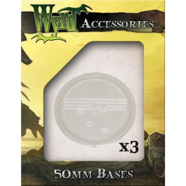 Wyrdscape Bases - 3x Clear Bases 50mm