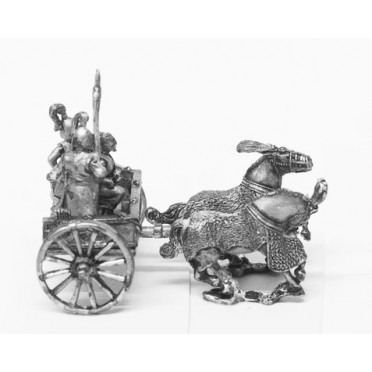 Shang or Chou Chinese: Two horse Heavy Chariot with driver, archer and halberdier