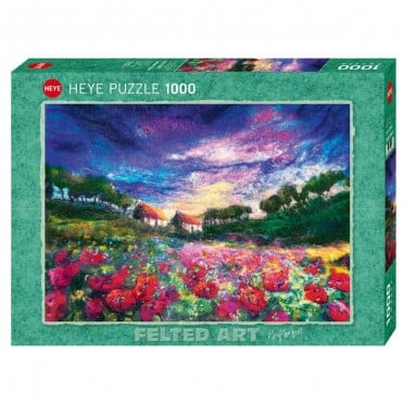 Puzzle - Sundown Poppies - Felted Art-1000 pièces