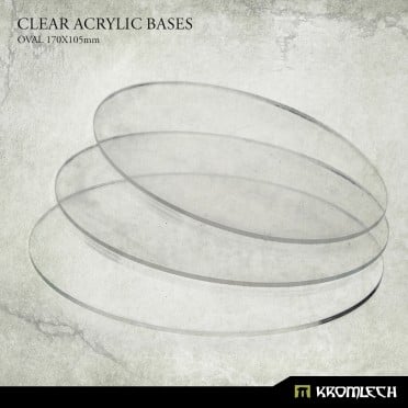 Clear Acrylic Bases: Oval 170x105mm (3)
