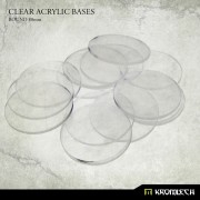 Clear Acrylic Bases: Round 80mm (10)