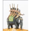 Moghul Indian: Unarmoured Elephant with Driver & 4 Javelinmen 0