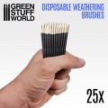 25x Disposable Weathering Brushes 0