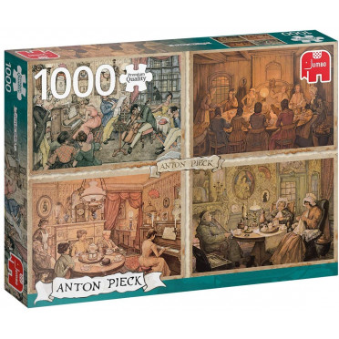 Puzzle Premium Collection – Anton Pieck, Living Room Entertainment 1000 pièces