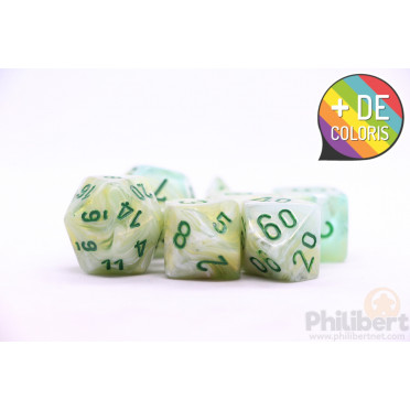 Set de 7 Dés JDR Chessex : Marble