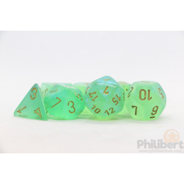 Set de 7 Dés JDR Chessex : Borealis