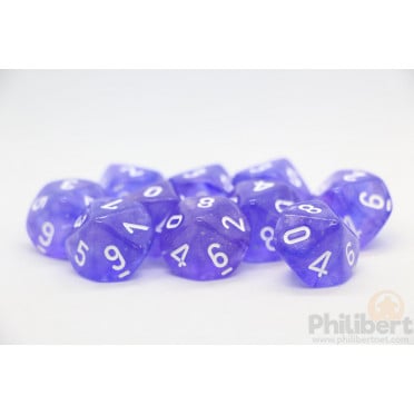 Set de 10 Dés 10 Faces Chessex : Borealis